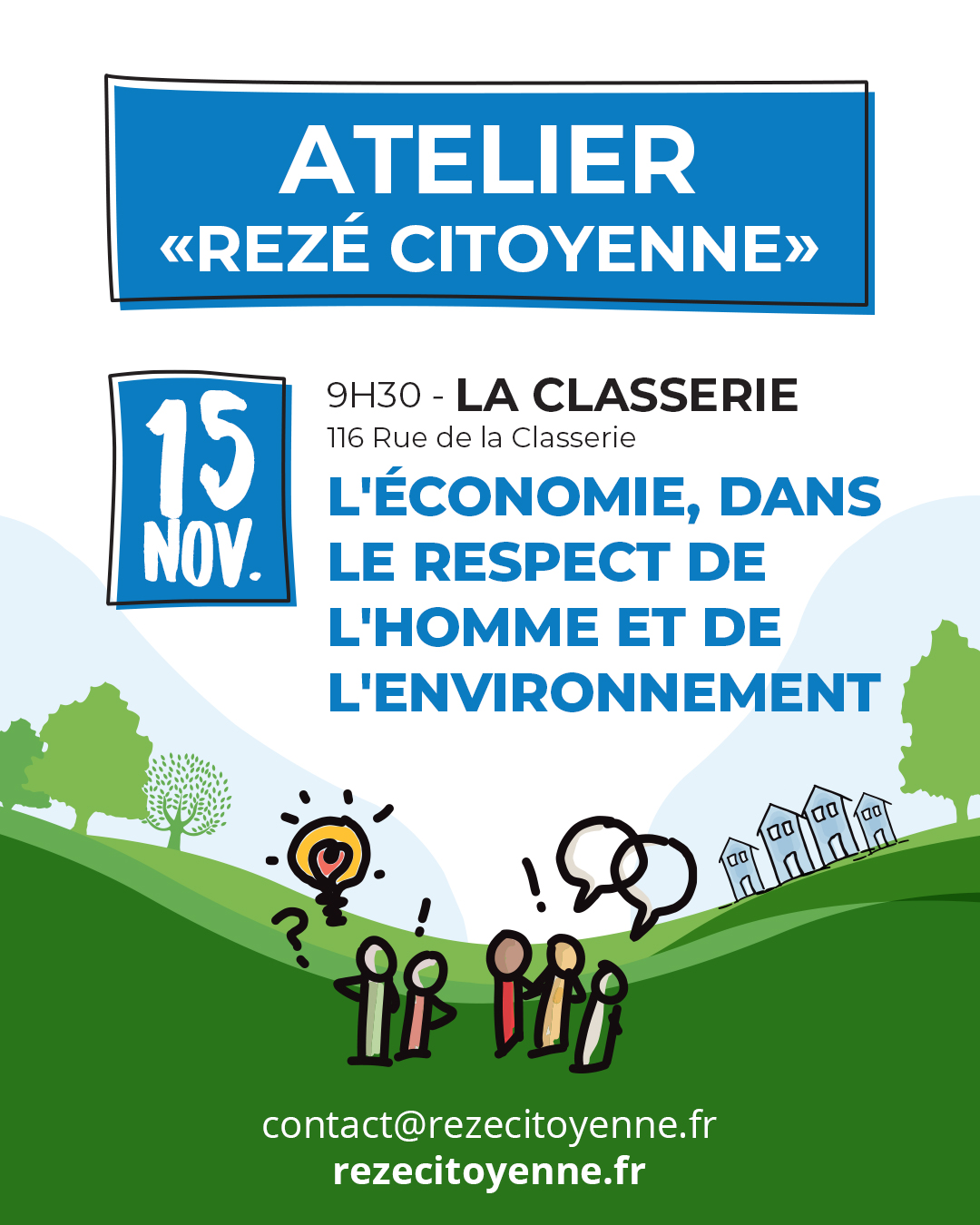 Atelier Rezé Citoyenne : L’économie, dans le respect de l’homme et de l’environnement
